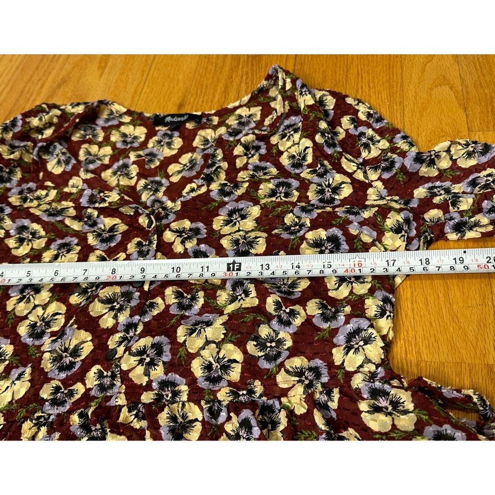 Madewell Drawstring Ruffle-Hem Top - Picture 7 of 9